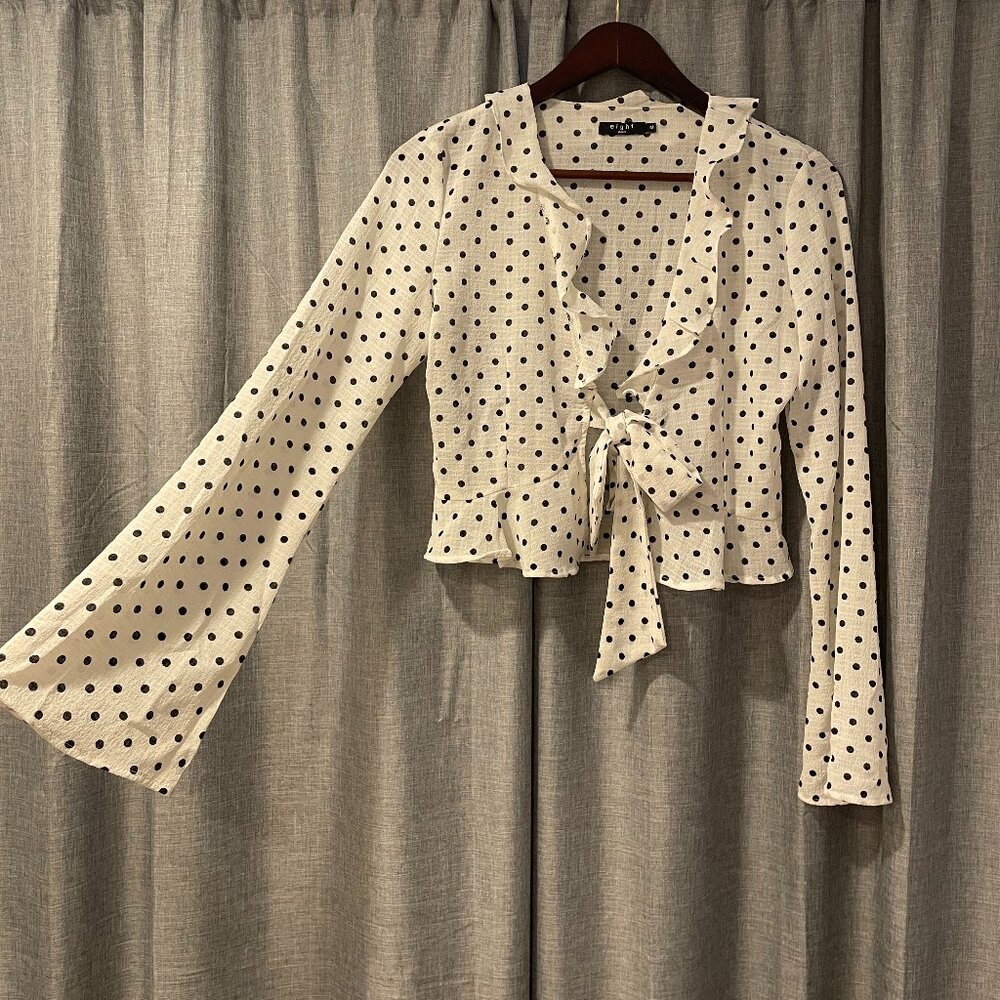 Eight Paris Cropped long Sleeve Blouse